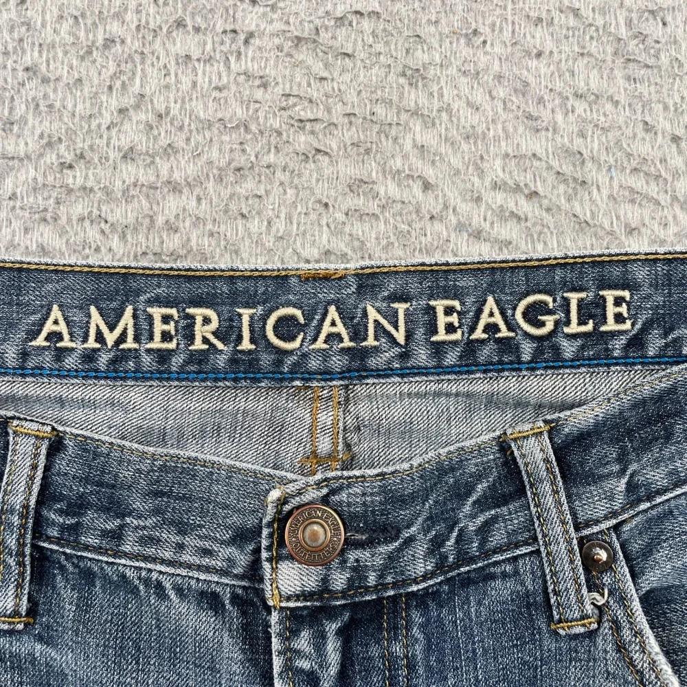 American Eagle Jeans Mens 36x34 Blue Original Straight Regular Fit Casual Denim